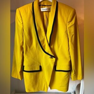 Tahari Vintage Yellow Skirt Suit